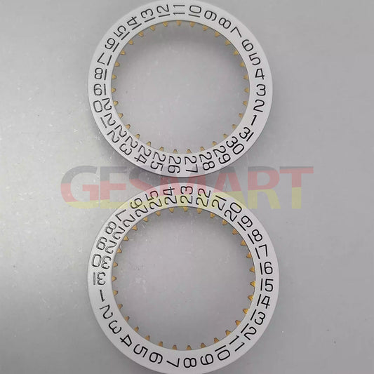 Swiss Made white date disk wheel with date at 3 for ETA7750 watch movement, precise accessory by ETA.