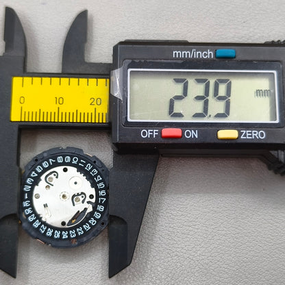 Japan Seiko 7T12A Quartz Movement Black Disk Single Calendar