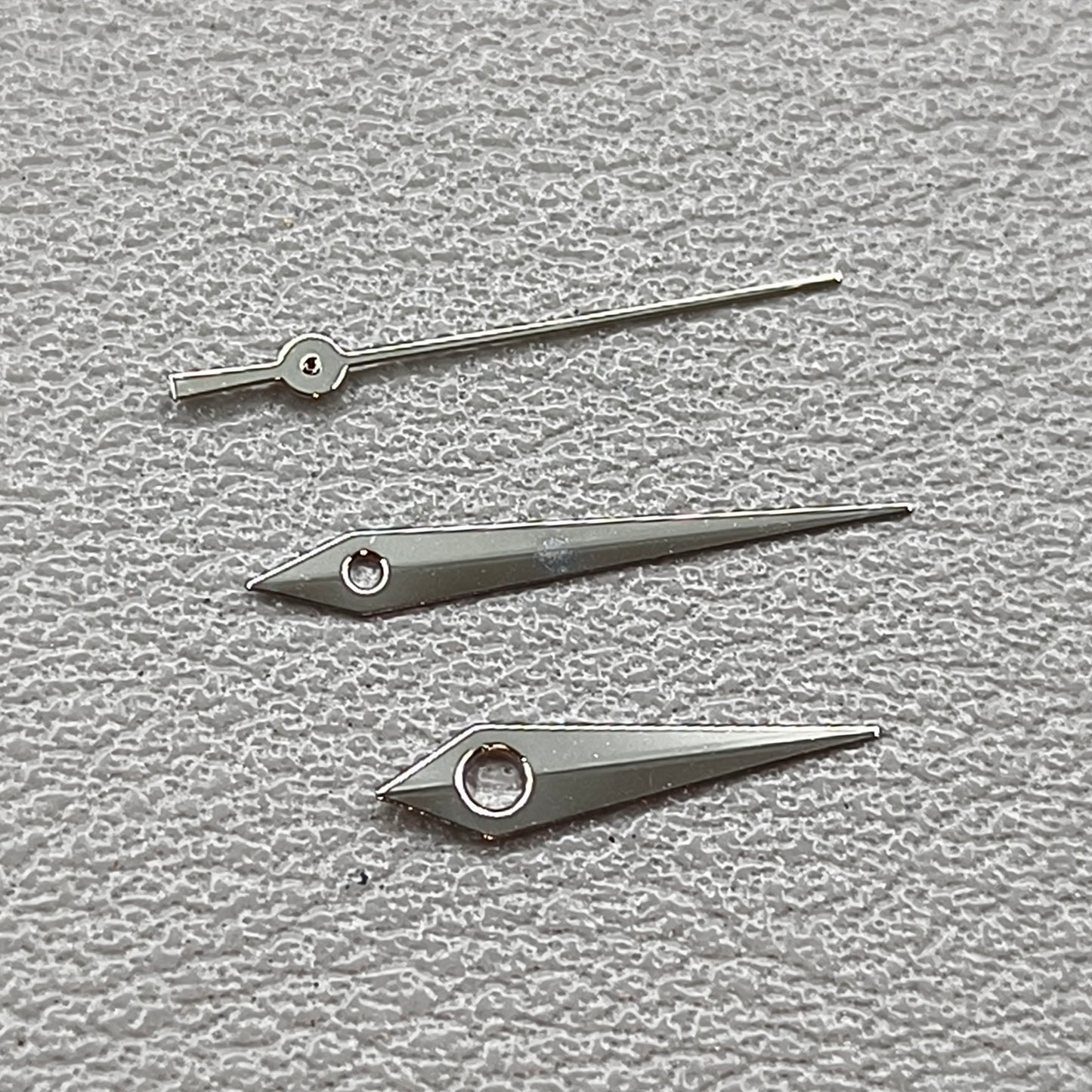 2 Sets Silver Polished Arrow Shape NO Lume Watch Hands for Miyota 1M12 Movement