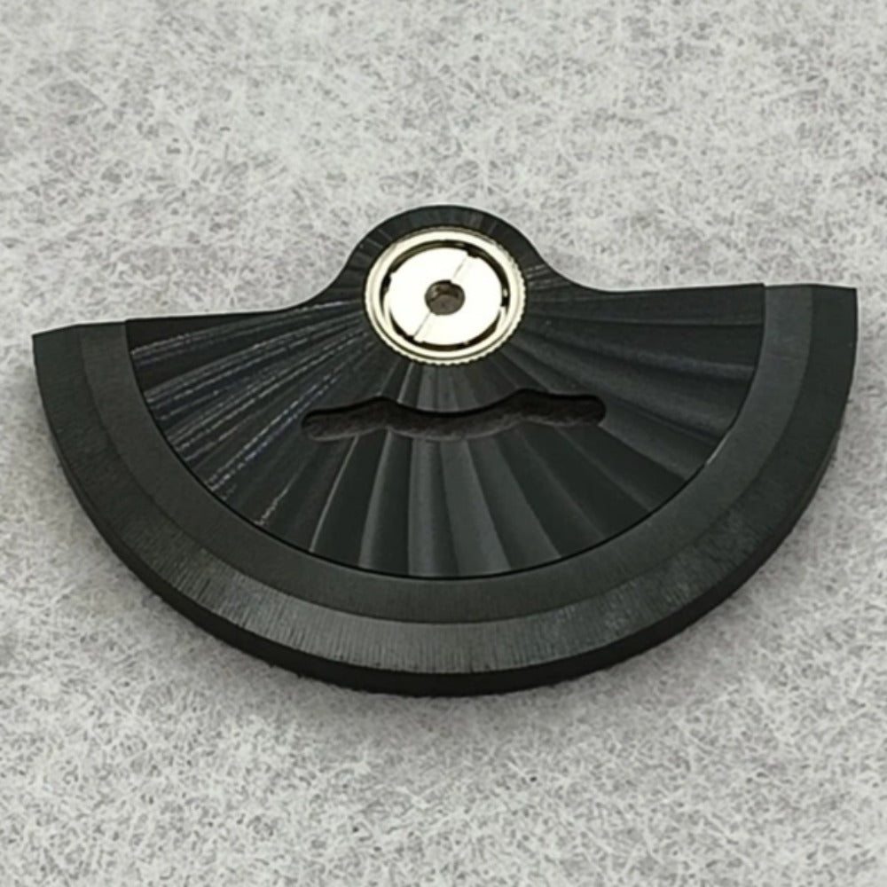 Black Mod Radioactive Stripe watch accessory with hollow rotor oscillating weight for NH35 NH36 movements by Mod