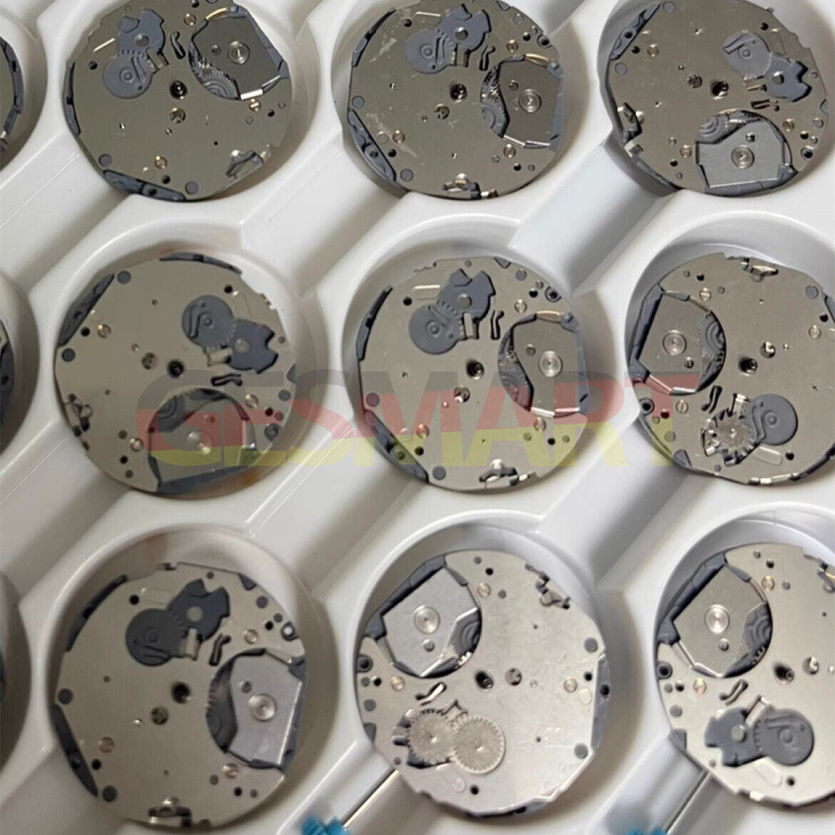 1. Set of 3 quartz watch movements by Miyota, model 6P25, ideal for replacements.  