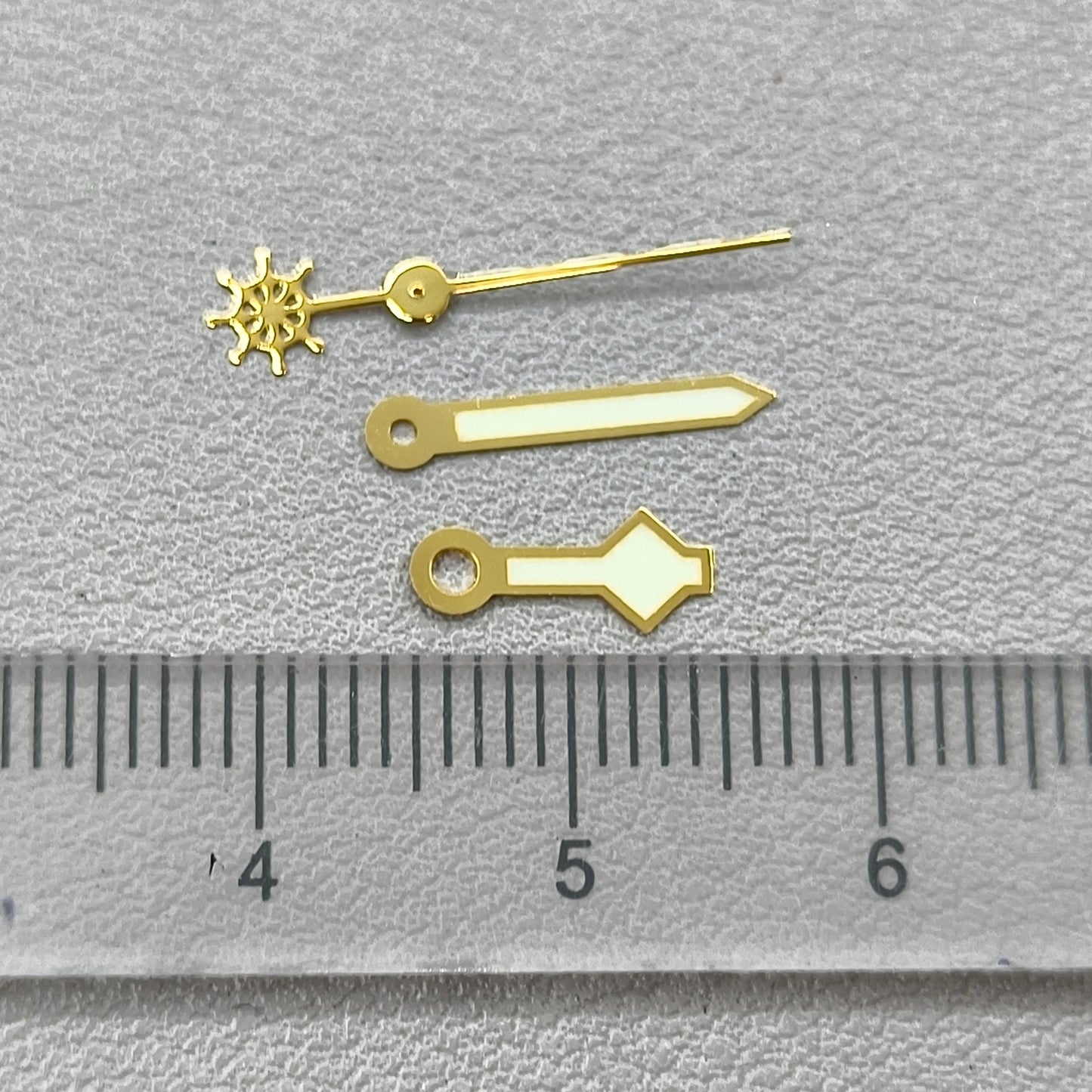 Green Luminous Golden Trim 3 Pins Watch Hands for NH36 NH35 7S26 Movement