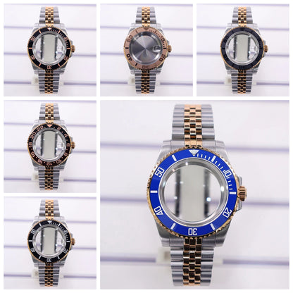 40mm Diver Watch Case For 4R NH35/36 NH38 NH70 Miyota8215 Eta2824 Sapphire Glass