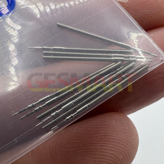 Set of 10 generic watch winding stems for JS15, JS25, JP15, JP25 movements, precision fit.