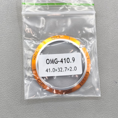 41mm Aluminium Alloy Orange Watch Bezel Insert for Omega Seamaster 600