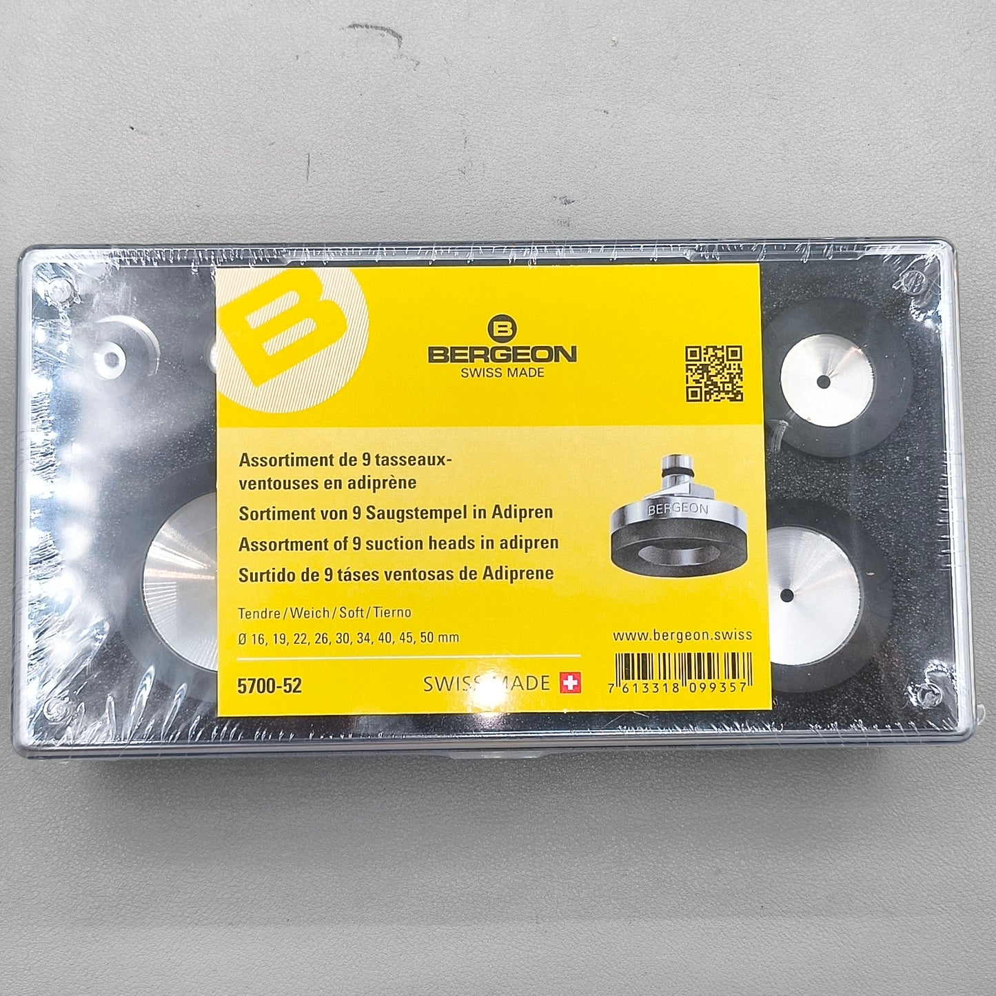 Bergeon 5700-52 Suction Soft Upper Dies Round Heads In Adiprene Die Set Of 9