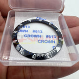 38mm/30.5mm Black Bezel Blue Graduation Ceramic Watch Bezel Insert Watch Parts