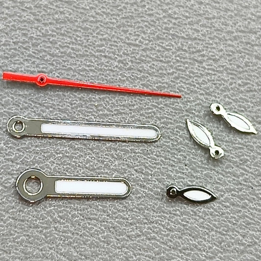 Green Lume Red Second Hand Silver Trim Watch Hands for OS10 OS60 OS80 Movement