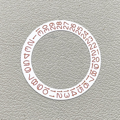 Date@3 White Background Brown Character Disk Date Wheel for Miyota NH35 NH36