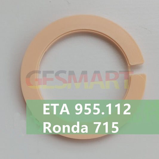 Watch case spacer ring for ETA955.112 and Ronda 715 movements, durable watch accessory.