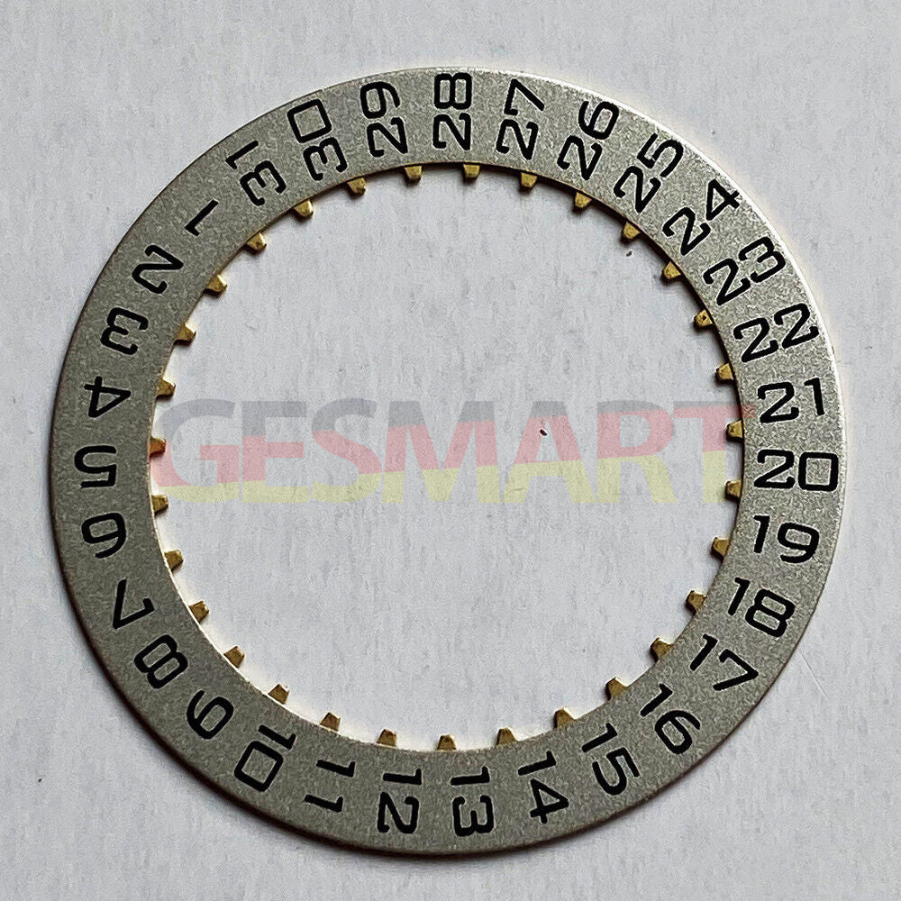 Silver date disk wheel compatible with ETA2892 and ETA2824 movements for men?s watch repair.