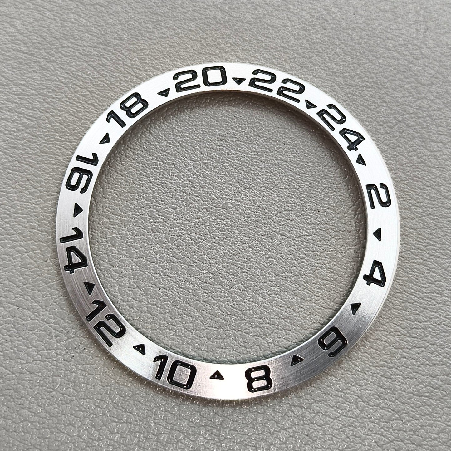 38mm GMT Ceramic Watch Bezel Silver  for 40mm Men Automatic Mechanical Watch