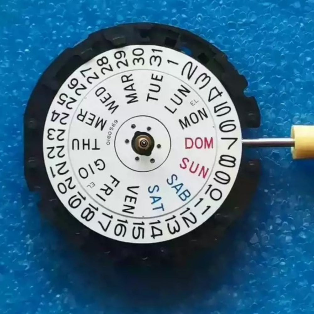Seiko V158A quartz movement watch repair part, genuine Japan-made component for precise timekeeping.