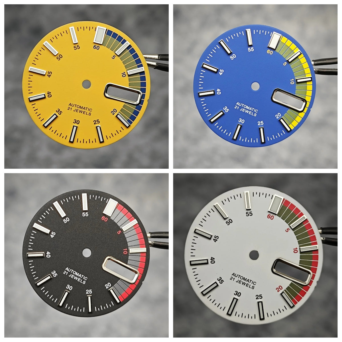 28.5mm Watch Dial Green Luminous Modified Diving Dial for NH35/4R35 Movement