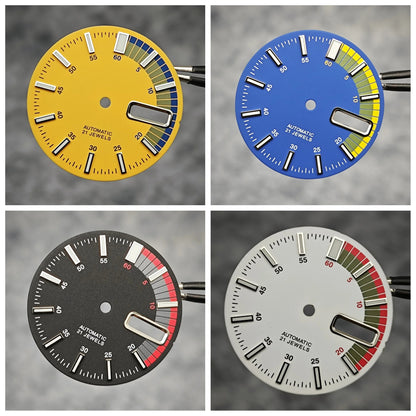 28.5mm Watch Dial Green Luminous Modified Diving Dial for NH35/4R35 Movement