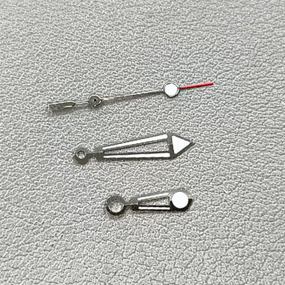 Silver Trim Green Luminous 3 Hands Hollow Watch Hands for NH35/NH36/4R/7S