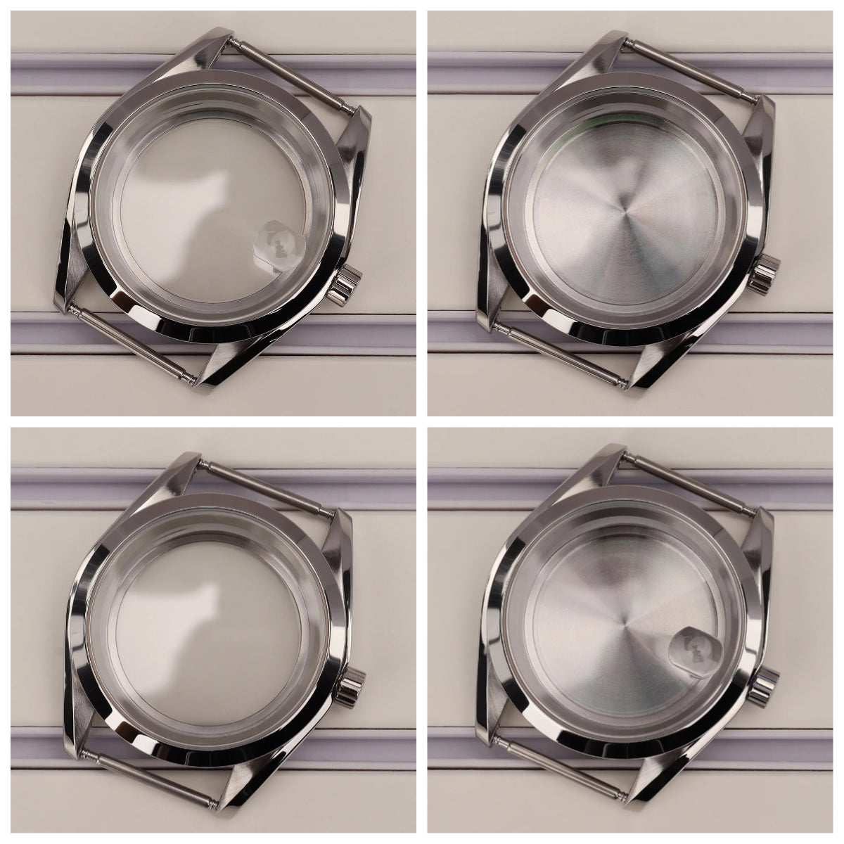 39mm Watch Cases Bevel Edge Polished Bezel For NH34 NH35 NH36 NH38 4R36