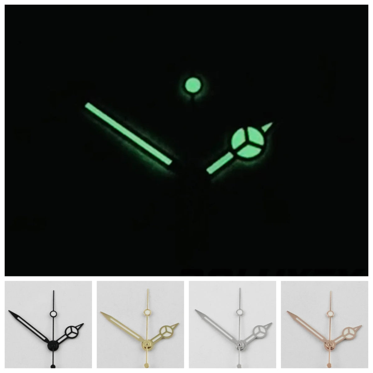 Modified Green Luminous Watch Hands for NH34 NH35 NH36 NH38 NH70 7002 7009