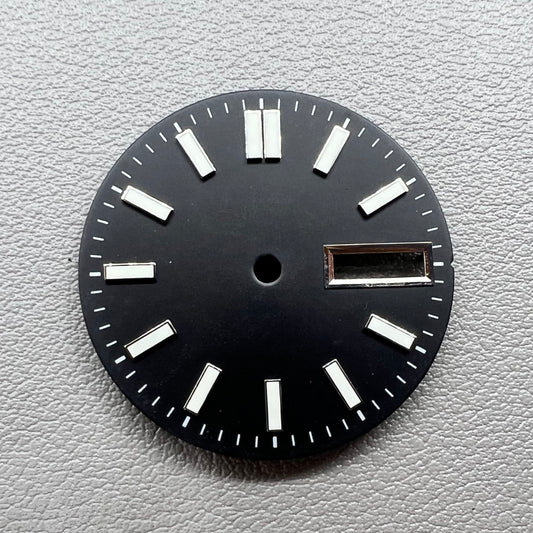 29mm Green Luminous Black Watch Dial Fit for NH36 NH36A Movement