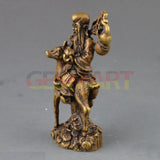 Solid Copper The God of Longevity Trinket Hand Carved Bronze Model Figurines