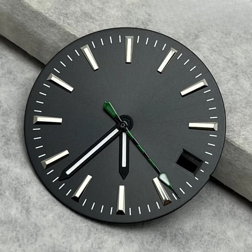 28.5mm Dial Watch Modified Green Luminous Dial For NH35 NH36 4R 7S Movement