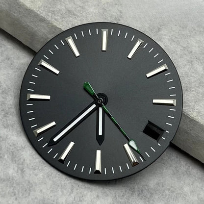 28.5mm Dial Watch Modified Green Luminous Dial For NH35 NH36 4R 7S Movement