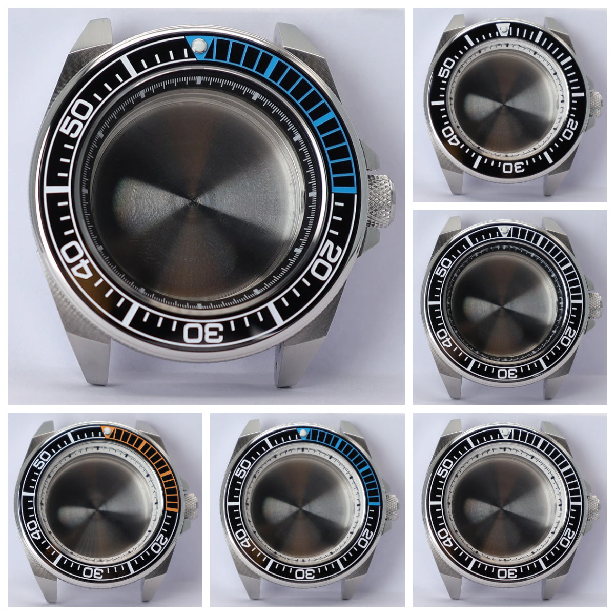 43mm Watch Case Sapphire Glass For NH35/36 NH38/34 4R36 Modified Samurai Diving
