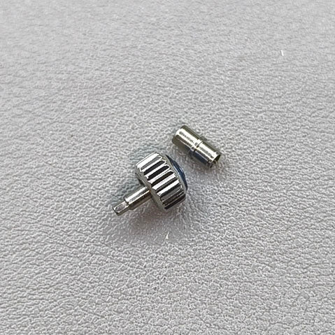 6.3mm Matte Silver Watch Crown with Tube for OMEGA Seamaster 300 Watch