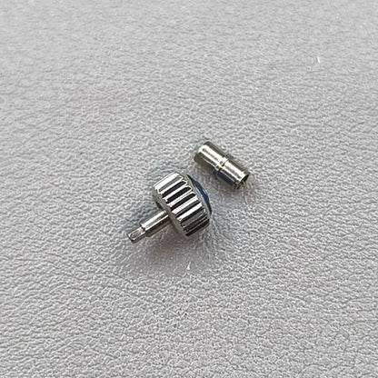 6.3mm Matte Silver Watch Crown with Tube for OMEGA Seamaster 300 Watch