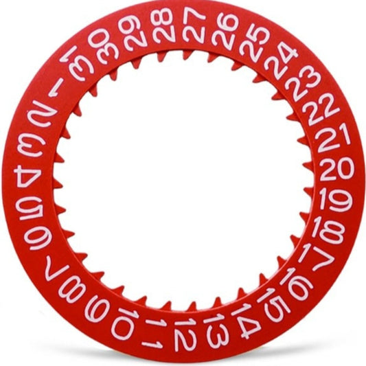 White Font Red Date Disk Wheel Date Wheel for NH35 NH36 Movement Date At 3