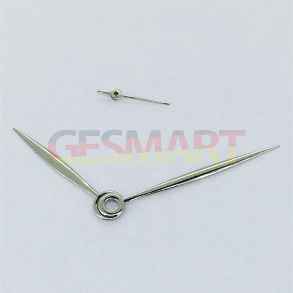 Long silver polished watch hands for ST3600/ST3620/ETA6497/6498 mechanical watch movements.