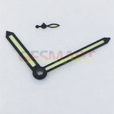 3 Hands Black Trim Green Luminous Watch Hands for ST3600/ST3620/ETA6497/6498