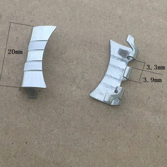 20x3.3x3.9mm Silver S/S Curved End Links Spring Bars Bracelet Watch Band Strap#71