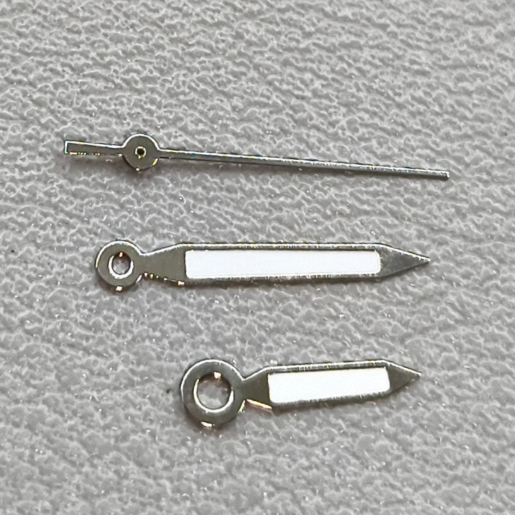 2 Sets Green Lume Silver Trim Arrow Shape Watch Hands for Miyota 1M12 Movement