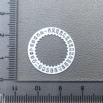 Vintage numeral font white date disk wheel by RLX, compatible with RLX3135 watch movement.