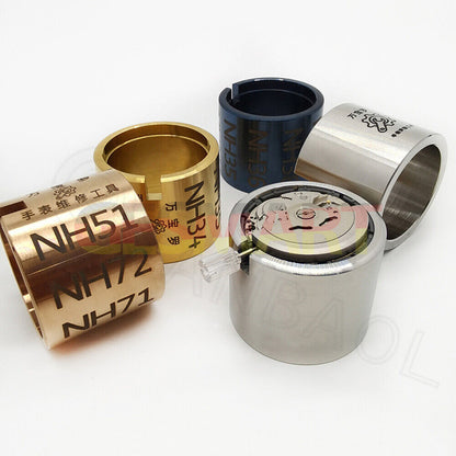 Stainless steel watch movement holder compatible with Miyota NH35 NH36 7S26 7S36 4R36