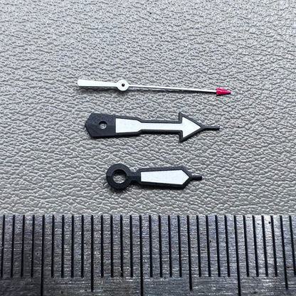 2 Sets Black Trim Arrow Shape Red Pointed Hands for NH35 NH36 NH38 NH39 NH34