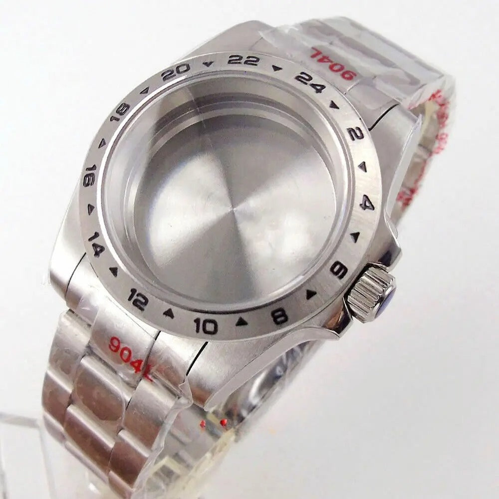 39mm GMT Bezel Sapphire Watch Case Fit NH34/35/36 PT5000 Miyota 8215 2836 2813