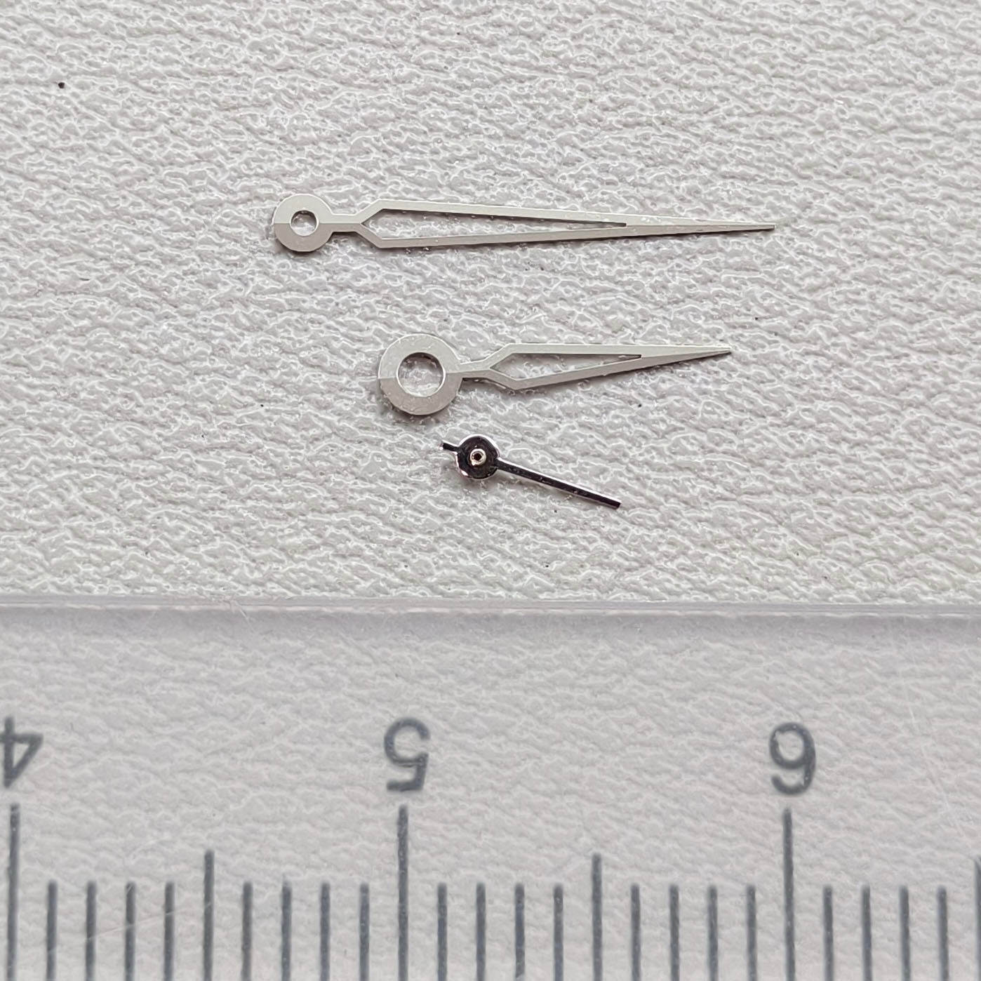 2 Sets Silver Trim Hollow Arrow Shape Watch Hands for Miyota 1L45 Quartz Movement