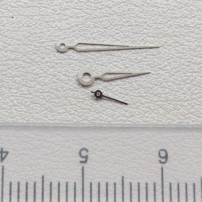 2 Sets Silver Trim Hollow Arrow Shape Watch Hands for Miyota 1L45 Quartz Movement