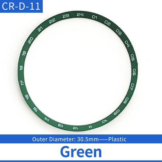 Modified Green Plastic Watch Chapter Ring Suitable For Skx007 NH35 NH36 Movement