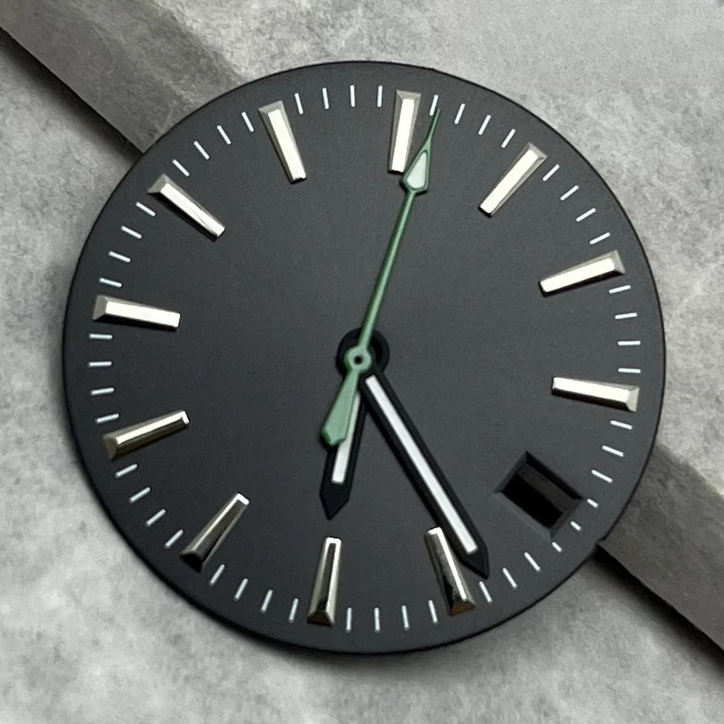 28.5mm Dial Watch Modified Green Luminous Dial For NH35 NH36 4R 7S Movement