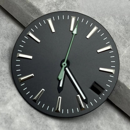 28.5mm Dial Watch Modified Green Luminous Dial For NH35 NH36 4R 7S Movement