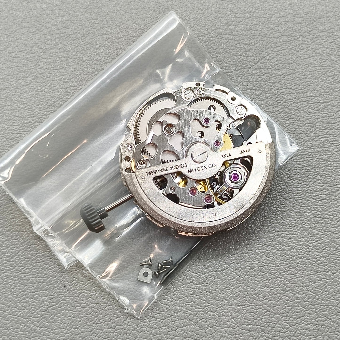 Japan Miyota 8N24 Silver Plated Automatic Mechanical Movement
