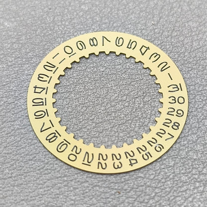 Golden Vintage Numberal Font Date Disk Wheel Date Wheel Fit for RLX3135 Movement
