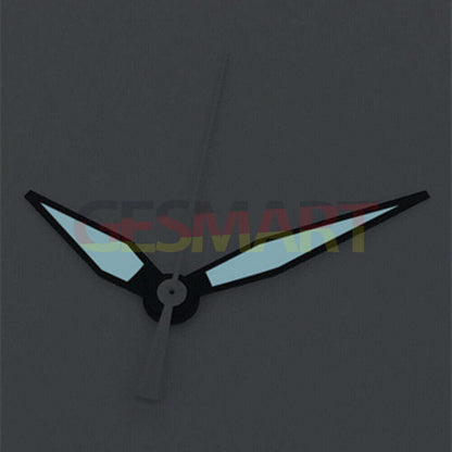 Black trim diamond-shaped blue lume watch hands for Asian 2813/8215 movement, enhancing visibility and style.