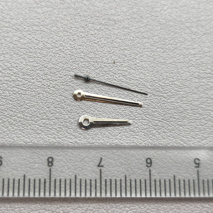 2 Sets 13mm Silver Trim with Black Painted Watch Hand Set for Ronda 515 Movement