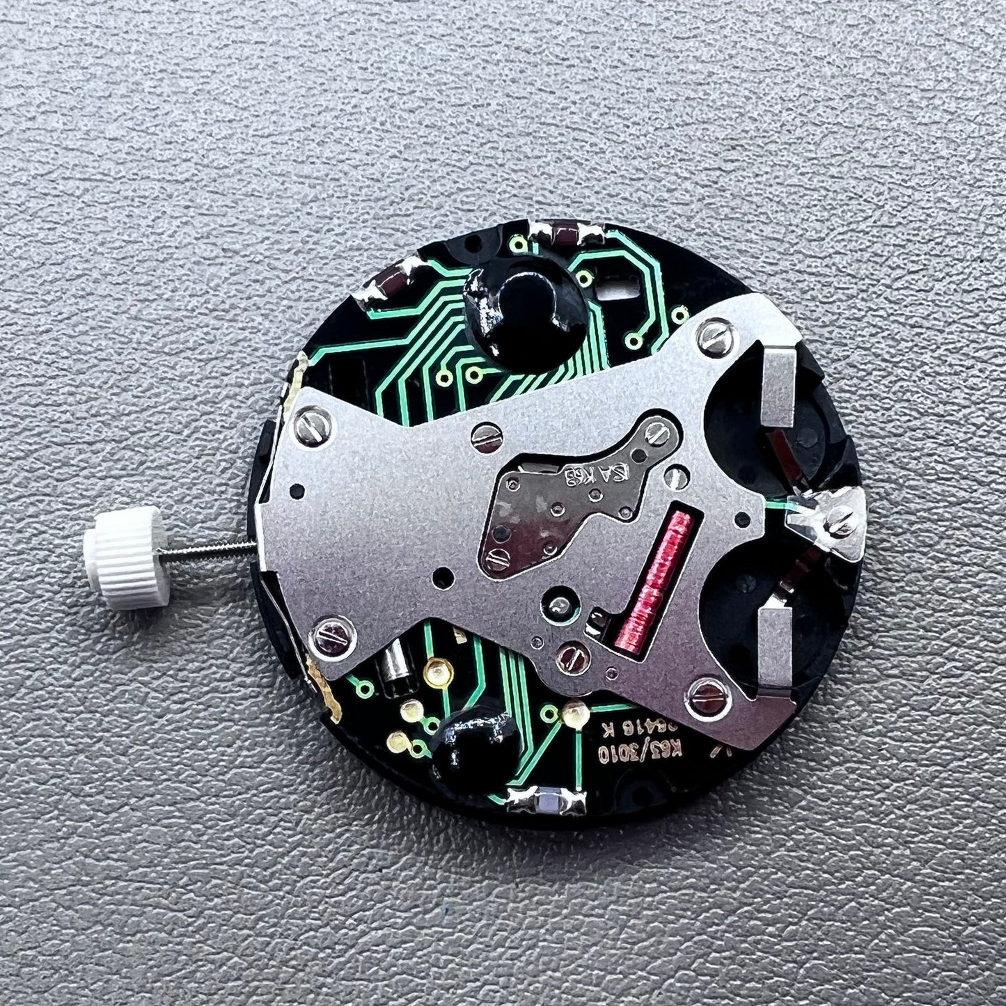 Swiss ISA K63 Watch Quartz Movement 3 Hands Display Double Batteries
