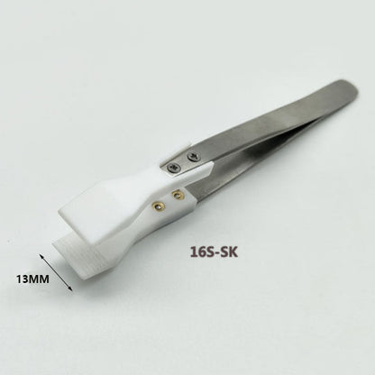 PTFE tweezers, chemical resistant for lab and semiconductor wafer handling tasks