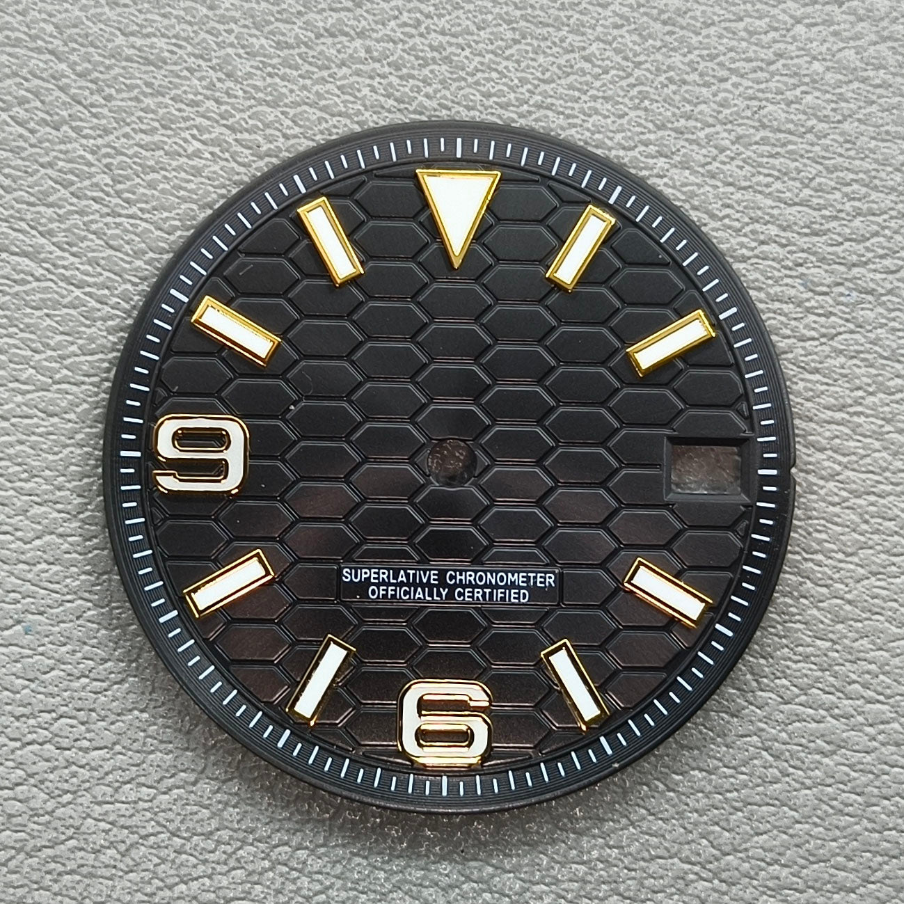 31mm No Logo Black Modified Golden Nail Diving Watch Dial Fit for NH35 NH36